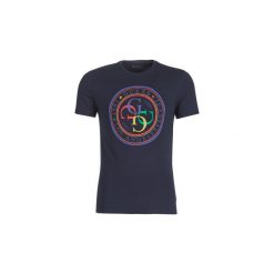 T-shirty z krótkim rękawem Guess G-STAMP. Niebieskie t-shirty męskie marki Guess, s, z aplikacjami, bez kołnierzyka, krótkie. Za 159,00 zł.