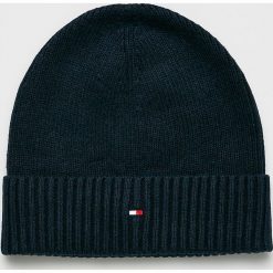 Tommy Hilfiger - Czapka. Czarne czapki zimowe męskie marki TOMMY HILFIGER, z bawełny. Za 119,90 zł.