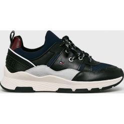 Tommy Hilfiger - Buty. Niebieskie sneakersy damskie TOMMY HILFIGER, ze skóry. W wyprzedaży za 339,90 zł.