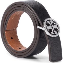 Pasek Damski TORY BURCH - 1" Reversible Logo Belt 56643 Black/New Cuoio/Silver 896. Pomarańczowe paski damskie Tory Burch, w paski, ze skóry. Za 849,00 zł.