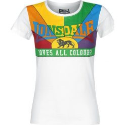Bluzki asymetryczne: Lonsdale London Loves All Colours Koszulka damska biały