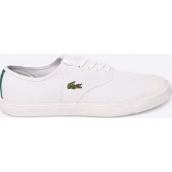 Lacoste - Tenisówki. Szare tenisówki męskie Lacoste, z materiału, na sznurówki. W wyprzedaży za 242,91 zł.