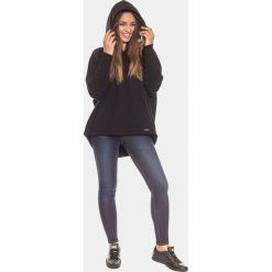Oversiz'owa bluza z kapturem czarny. Czarne bluzy damskie N/A, xxl, bez wzorów, z bawełny, bez rękawów, z kapturem. Za 149,00 zł.