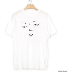 Twarz Kobieta Picasso Face T-Shirt Koszulka. Białe bluzki damskie marki Pakamera, s, z bawełny. Za 79,00 zł.