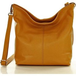 MARCO MAZZINI Torebka skórzana na długim pasku crossbody camel. Brązowe listonoszki damskie marki MAZZINI, w paski, ze skóry. Za 199,00 zł.