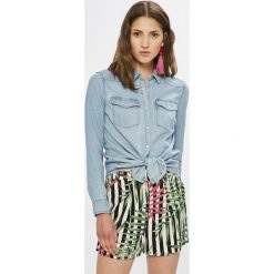 Tommy Jeans - Koszula. Szare koszule jeansowe damskie Tommy Jeans, l, casualowe, z klasycznym kołnierzykiem, z długim rękawem. Za 269,90 zł.