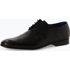 Bugatti - Męskie buty sznurowane ze skóry, czarny. Czarne buty wizytowe męskie Bugatti, ze skóry, na sznurówki. Za 299,95 zł.