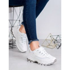 WYGODNE BUTY SPORTOWE. Białe buty sportowe damskie SHELOVET, bez wzorów, sportowe. Za 76,90 zł.