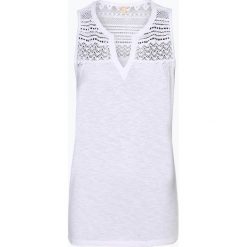 Esprit Casual - Top damski, biały. Białe topy damskie Esprit Casual, xxl, w koronkowe wzory, z koronki, bez kołnierzyka. Za 69,95 zł.