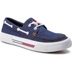 Mokasyny TOMMY JEANS - Denim Hybrid City Sneaker EM0EM00270 Denim 404. Niebieskie mokasyny męskie Tommy Jeans, z jeansu. Za 359,00 zł.