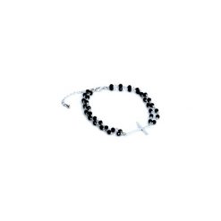 Bransoletka Spinel Duble Krzyż srebro. Czarne bransoletki damskie Brazi druse jewelry, z spinelem, srebrne. Za 190,00 zł.