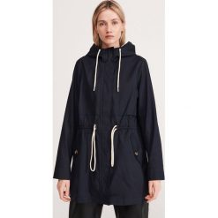 Parka z kapturem - Granatowy. Niebieskie parki damskie Reserved, bez wzorów, z kapturem. Za 179,99 zł.