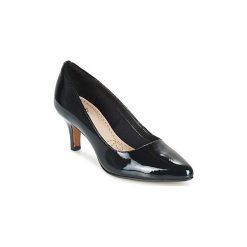 Czółenka Clarks ISIDORA FAYE. Czarne czółenka damskie Clarks, bez wzorów, bez obcasa. Za 175,20 zł.
