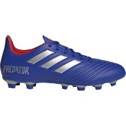 Buty piłkarskie adidas Predator 19.4 FxG M BB8113. Niebieskie buty sportowe męskie Adidas, z materiału, bez zapięcia, do piłki nożnej. W wyprzedaży za 269,00 zł.