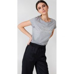 T-shirty damskie: Cheap Monday T-shirt Have Foil Logo – Grey