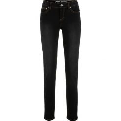 Dżinsy "Power-stretch" SLIM bonprix czarny. Czarne jeansy damskie bonprix, bez wzorów, z jeansu. Za 129,99 zł.
