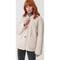 Beżowa Kurtka Goldeneco. Brązowe kurtki damskie Born2be, xl, bez wzorów, długie, bez kaptura. Za 209,99 zł.