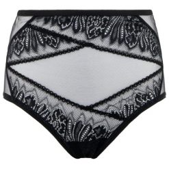 Figi klasyczne z wysokim stanem Calvin Klein Underwear 000QF5884E. Czarne figi damskie Calvin Klein Underwear, xs, bez wzorów, z elastanu. W wyprzedaży za 149,00 zł.