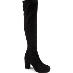 Muszkieterki TAMARIS - 1-25576-33 Black 001. Czarne kozaki damskie Tamaris, z materiału, bez obcasa, na obcasie, bez zapięcia. Za 299,00 zł.