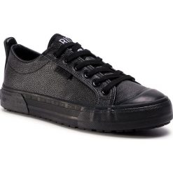 Trampki BIG STAR - GG274089 Black. Czarne półbuty damskie BIG STAR, na co dzień, bez wzorów, z gumy, retro, bez obcasa, na płaskiej podeszwie, bez zapięcia. Za 129,00 zł.