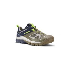 Buty turystyczne Crossrock dla chłopców. Zielone buty chłopięce trekkingowe QUECHUA, z poliesteru. Za 99,99 zł.