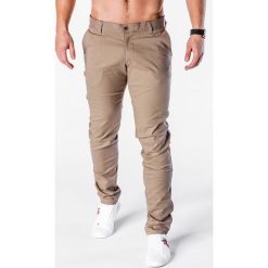 Spodnie męskie: SPODNIE MĘSKIE CHINO P631 – BEŻOWE