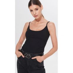 Top na ramiączkach - Czarny. Czarne topy damskie Mohito, xl, bez wzorów, bez kołnierzyka. Za 19,99 zł.
