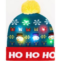 Świecąca czapka z diodami led - Zielony. Zielone czapki męskie Cropp, bez wzorów. Za 49,99 zł.