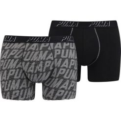 Puma 2-pack Bokserki Czarny. Czarne bokserki męskie Puma, bez wzorów, z elastanu. Za 85,95 zł.
