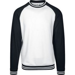 Urban Classics Contrast College Crew Sweter biały/czarny. Białe swetry klasyczne męskie Urban Classics, s, z okrągłym kołnierzem. Za 121,90 zł.