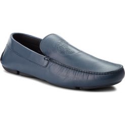 Mokasyny VERSACE COLLECTION - V900710 VM00011 V410 Blue Navy. Niebieskie mokasyny męskie marki Versace Collection, ze skóry. W wyprzedaży za 809,00 zł.