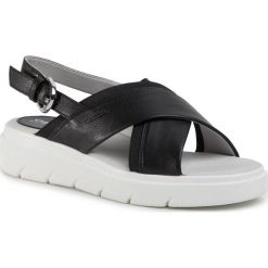 Sandały GEOX - D Tamas A D02DLA 000BC C9999 Black. Czarne klapki damskie Geox, bez wzorów, ze skóry ekologicznej, bez obcasa. Za 349,00 zł.