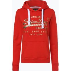 Superdry - Damska bluza nierozpinana, czerwony. Czerwone bluzy z kapturem damskie Superdry, l, z nadrukiem. Za 299,95 zł.