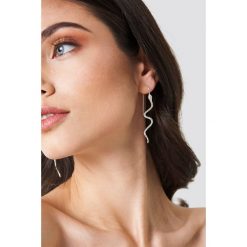 Kolczyki damskie: Linn Ahlborg x NA-KD Kolczyki wężyk – Silver