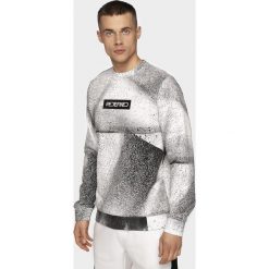 Bluza męska BLM204 - czarny&biały allover. Czarne bluzy męskie 4f, m, bez wzorów, z dzianiny, bez kołnierzyka, bez rękawów, bez kaptura. Za 139,99 zł.