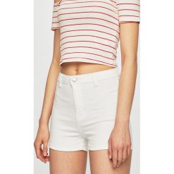 Tally Weijl - Szorty. Białe szorty damskie TALLY WEIJL, m, bez wzorów, z elastanu, casualowe. W wyprzedaży za 49,90 zł.