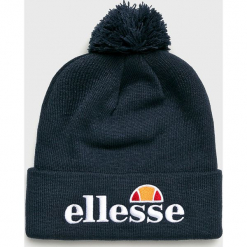 Ellesse - Czapka. Niebieskie czapki męskie Ellesse, na zimę, z nadrukiem, z dzianiny. Za 99,90 zł.
