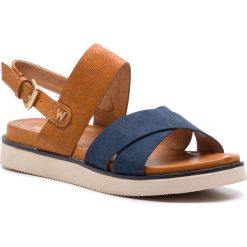 Sandały WRANGLER - Punch Karen 2 WL91641A Blue 100. Pomarańczowe klapki damskie Wrangler, bez wzorów, ze skóry ekologicznej, bez obcasa. Za 249,00 zł.