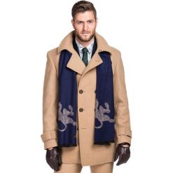 Płaszcz LOUIS PSEE000038. Pomarańczowe płaszcze męskie Giacomo Conti, na zimę, m, bez wzorów, z poliesteru, eleganckie, bez kaptura. Za 1299,00 zł.