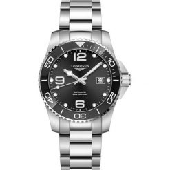 LONGINES HydroConquest L3.781.4.56.6. Szare, analogowe zegarki męskie LONGINES, ze stali. Za 6510,00 zł.