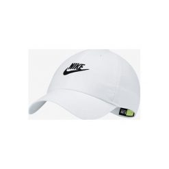 Nike Czapka z daszkiem Biały. Białe czapki męskie Nike, bez wzorów, z bawełny. Za 94,95 zł.