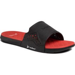 Klapki RIDER - Infinity III Slide Ad 82733 Black/Red 23542. Czarne klapki męskie Rider, bez wzorów, z tworzywa sztucznego. W wyprzedaży za 99,00 zł.