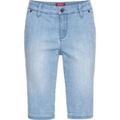 Wygodne bermudy ze stretchem bonprix jasnoniebieski. Niebieskie szorty damskie bonprix, z jeansu. Za 74,99 zł.