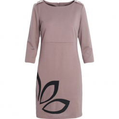 Ciemnobeżowa Sukienka Echo Arms. Brązowe sukienki Born2be, xl. Za 24,99 zł.