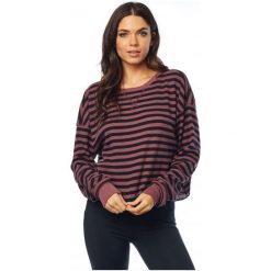 FOX T-Shirt Damski Striped Out Thermal Corp Xs Burgundowy. Czerwone t-shirty damskie marki FOX, xs, w paski. Za 167,00 zł.