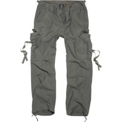 Brandit M65 Vintage Trousers Spodnie oliwkowy. Zielone spodnie męskie marki Brandit, m, w paski, z bawełny, klasyczne, długie. Za 164,90 zł.