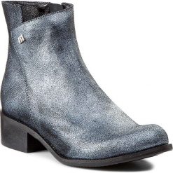 Buty zimowe damskie: Botki MACCIONI - 279 Czarny Srebrny