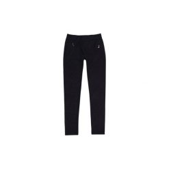 Spodnie damskie legginsy, z zamkami gładkie. Czarne legginsy TXM. Za 19,99 zł.