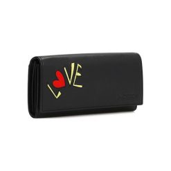 Skórzany portfel w kolorze czarnym ze wzorem - (S)19 x (W)10 cm. Czarne portfele damskie Kazar, bez wzorów, ze skóry. W wyprzedaży za 319,95 zł.