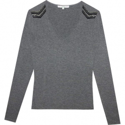 Sweter "Bambou Pepite" w kolorze szarym. Szare swetry klasyczne damskie marki Ateliers de la Maille. W wyprzedaży za 136,95 zł.